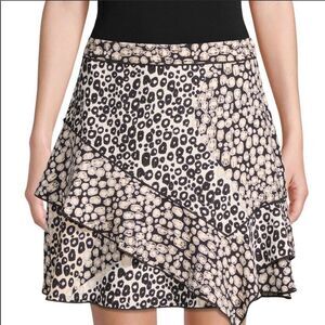 DEREK LAM 10 CROSBY | Animal Print Ruffle Skirt NEW Women’s Size 8